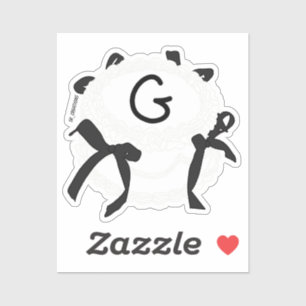 Letter G Initial Black And White Bow Vintage Cake