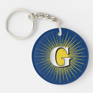 Letter G – masonic symbol Keychain