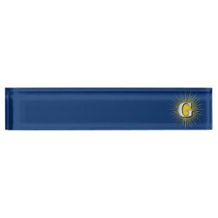 Letter G – masonic symbol Nameplate