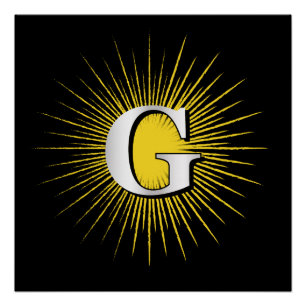 Letter G – masonic symbol Poster
