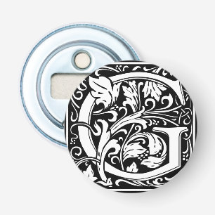Letter G Medieval Monogram Art Nouveau Bottle Opener