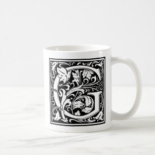 Letter G Medieval Monogram Art Nouveau Coffee Mug