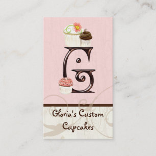 Letter G Monogram Dessert Bakery Business Cards