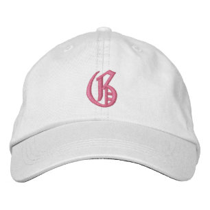 Letter G Monogram Embroidered Hat
