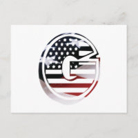 Letter G Monogram Initial USA