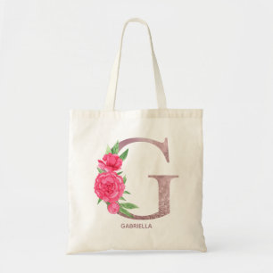 Letter G Personalized name monogram bridesmaid    Tote Bag