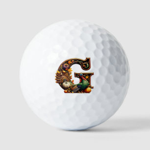 Letter G Thanksgiving style  Golf Balls