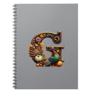 Letter G Thanksgiving style  Notebook