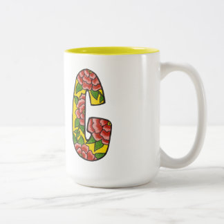 Letter G with roses Mug