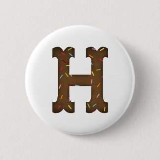 Letter H 2 Inch Round Button