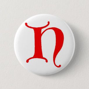 Letter H 2 Inch Round Button