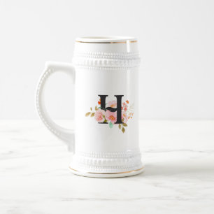 Letter H Beer Stein