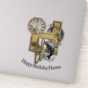 Letter H Birthday customization Sticker