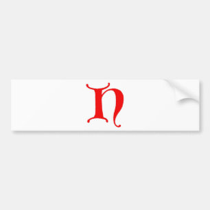Letter H Bumper Sticker