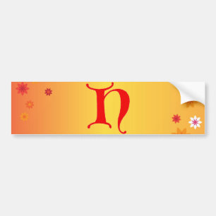 Letter H Bumper Sticker