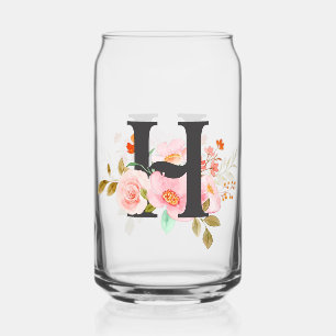 Letter H Can Glass