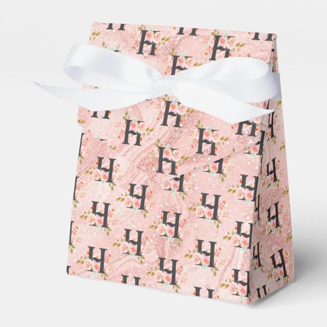 Letter H Favor Box (Front Side)