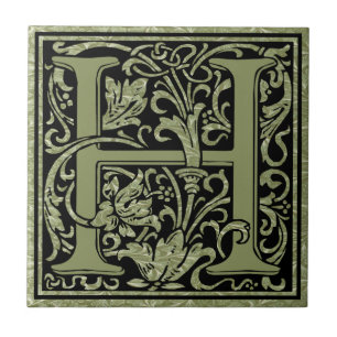 Letter H First Letter Monogram Tile