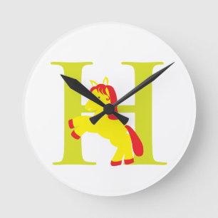 Letter H Initial Clock
