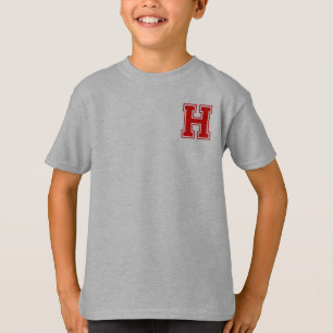 Letter H - Initial Name Alphabet Monogram T-Shirt