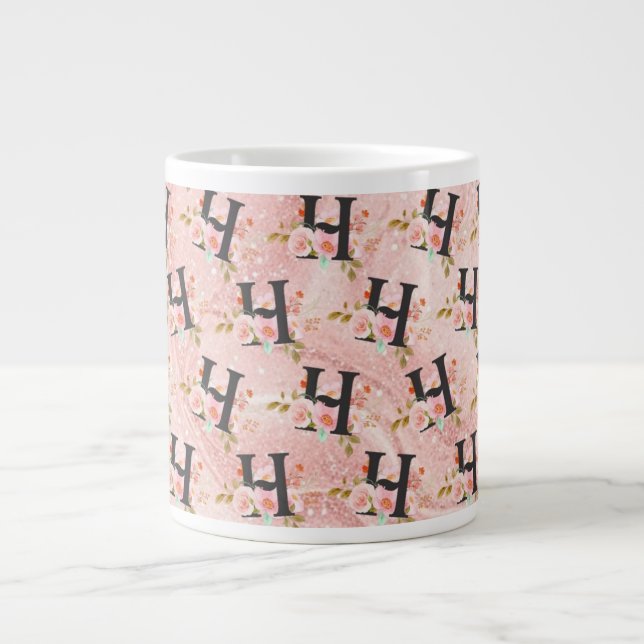 Letter H Large Coffee Mug (Front)