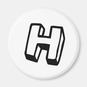 Letter H Magnet