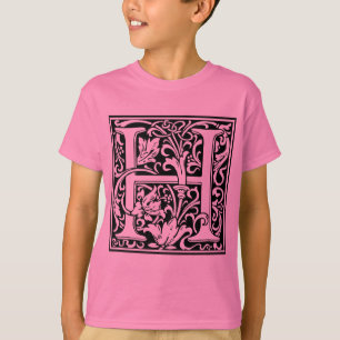Letter H Medieval Monogram Art Nouveau T-Shirt