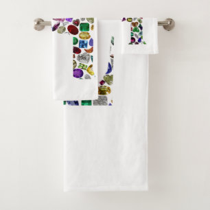 Letter H Monogram Bath Towel Set