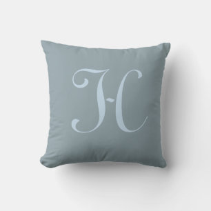Letter H Monogram Initial Custom Throw Pillow