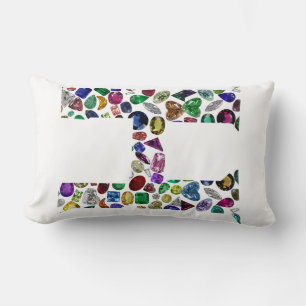 Letter H Monogram Lumbar Pillow