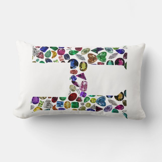 Letter H Monogram Lumbar Pillow (Front)
