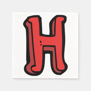 Letter H Paper Napkins