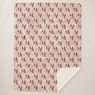 Letter H Sherpa Blanket
