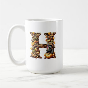 Letter H Thanksgiving gift style  Coffee Mug