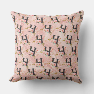 Letter H Throw Pillow