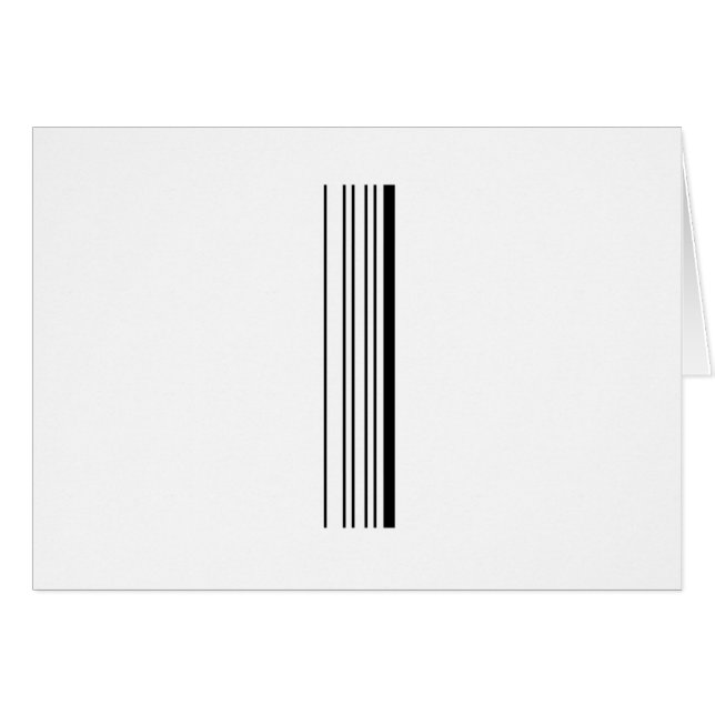 LETTER I BAR CODE First Initial Barcode Pattern (Front Horizontal)