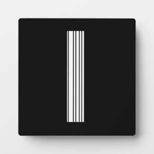 LETTER I BAR CODE First Initial Barcode Pattern Plaque