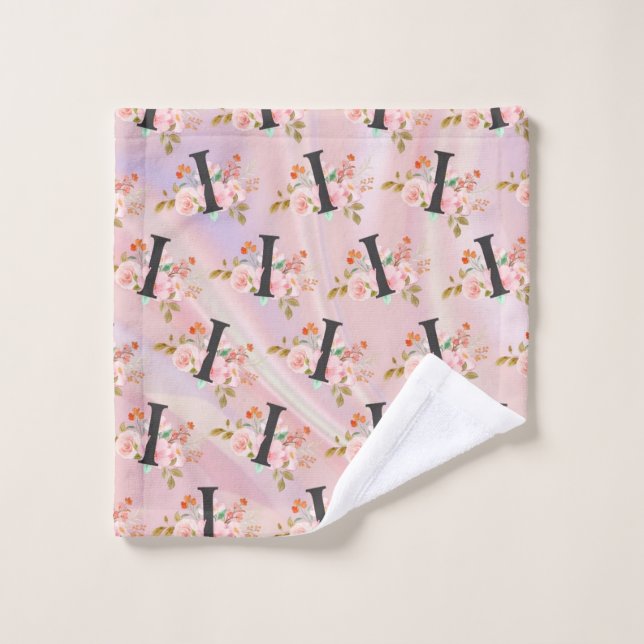 Letter I Bath Towel Set (Wash Cloth)