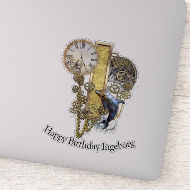 Letter I Birthday customization Sticker (Detail)