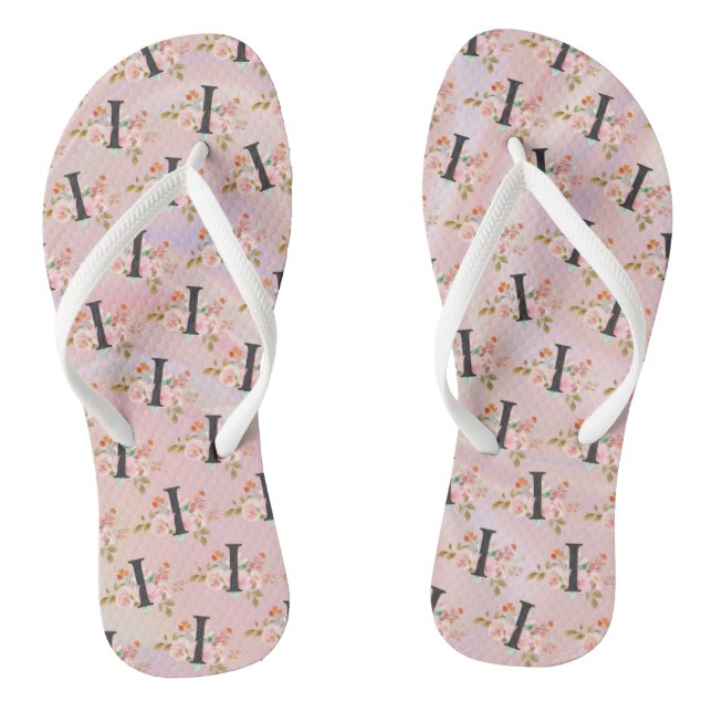 Letter I Flip Flops (Footbed)