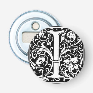 Letter I Medieval Monogram Art Nouveau Bottle Opener