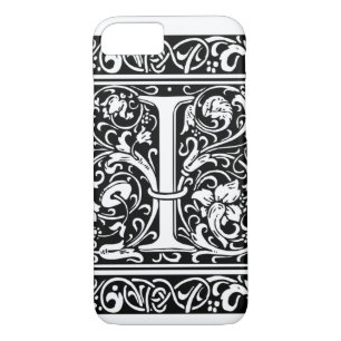 Letter I Medieval Monogram Art Nouveau iPhone 8/7 Case