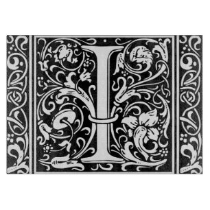 Letter I Medieval Monogram Art Nouveau Cutting Board