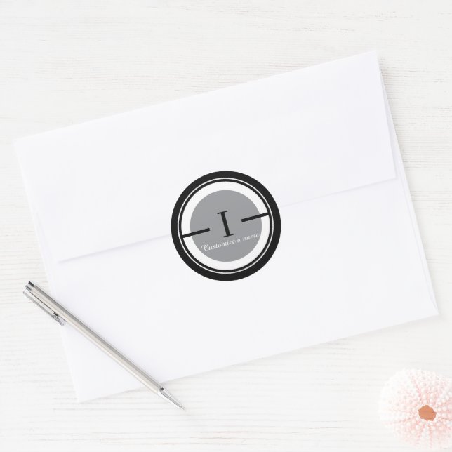 Letter I Monogram Sticker (Envelope)