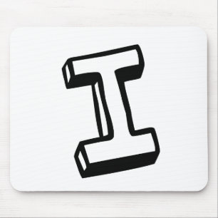 Letter I Mouse Pad