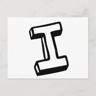 Letter I Postcard
