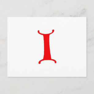 Letter I Postcard