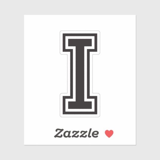 Letter I sporty college font alphabet (Sheet)