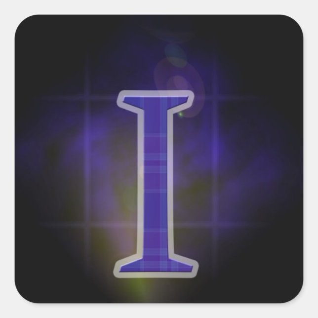 Letter I Square Sticker (Front)