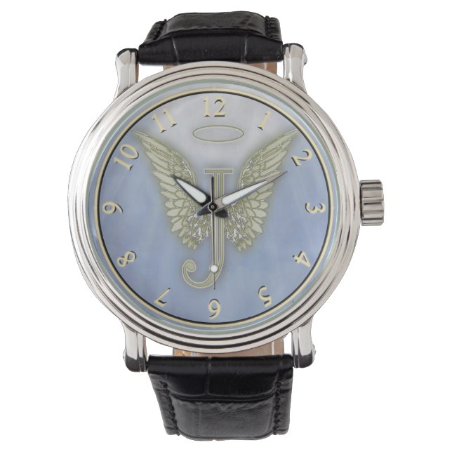 Letter J Angel Monogram Watch (Front)
